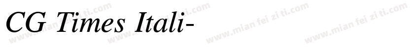 CG Times Itali字体转换